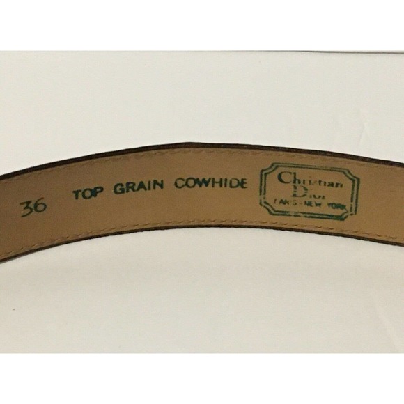 Excellent Condition Vintage Christian Dior Leather Belt Size 36 main image 6